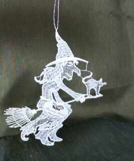 22031 - Lace Witch Ornament