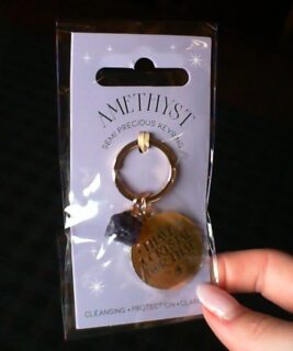 67010 - Semi Precious Keyring - Amethyst