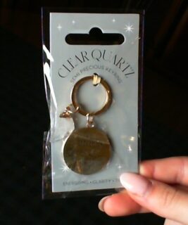 67011 - Semi Precious Keyring - Clear Quartz
