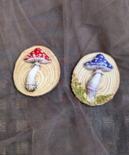 90303 - Polyclay_Mira - Mushroom Wall Decor