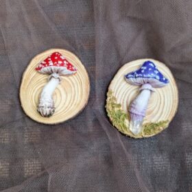 90303 - Polyclay_Mira - Mushroom Wall Decor
