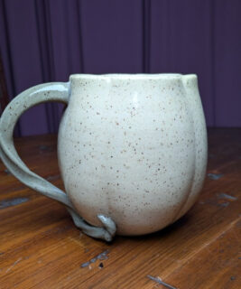 90704 - Jillian S ceramics - tan pumpkin mug