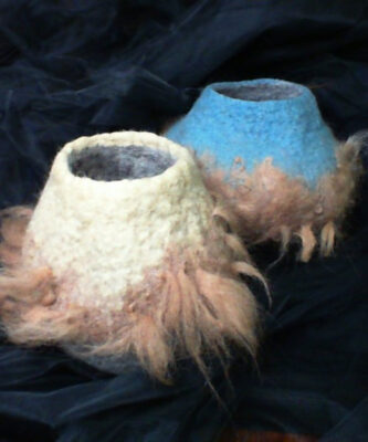 91702 - Rene Bruneau Felting - Furry Fibre Vessel