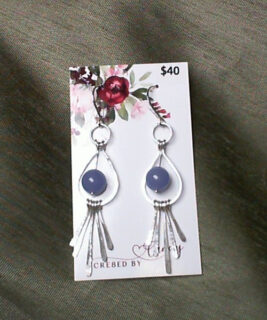 90525 - Cre8ed by Candy - Silver Paddles w Violet Quartz