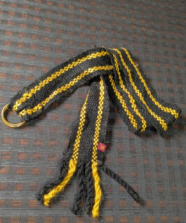 90904 - Signe Knutson - Gold Chains Thick Belt - Acrylic handwoven