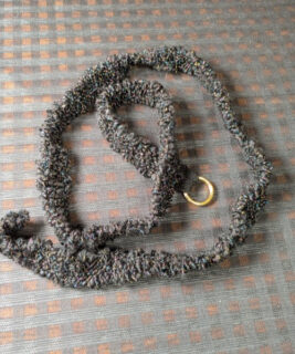 90906 - Signe Knutson - Black Sparkle Belt - Acrylic handwoven