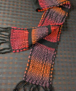 90907 - Signe Knutson - Stained Glass Scarf - Acrylic handwoven