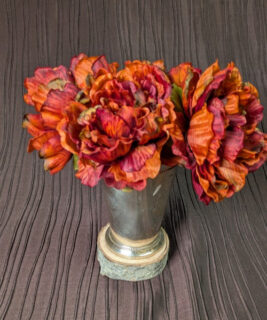 92402 - Boho upcycles - Vase w Orange flowers