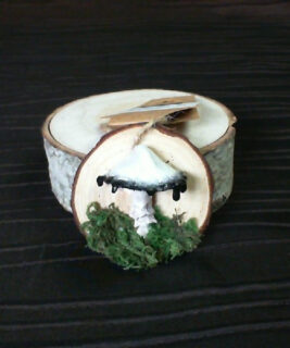 92806 - Fae and Folk - Polymere Clay Black Drip Mushroom