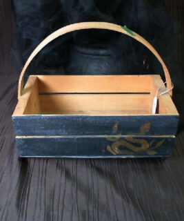 92435 - Boho upcycles - Snake Wood Collection Basket