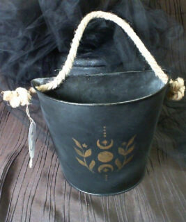 92436 - Boho upcycles - Black Celestial Wall Pocket