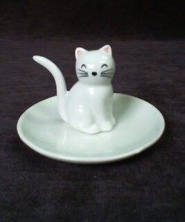 66151 - White Cat Trinket Dish