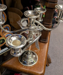 92242 - WPG Vintage - Silver Plated Sweeping Candleabra
