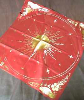 66165 - Celestial Altar Cloth Ruby Red Velvet