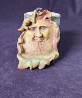 92490 - Boho upcycles - Leaf Face Wall Plaque